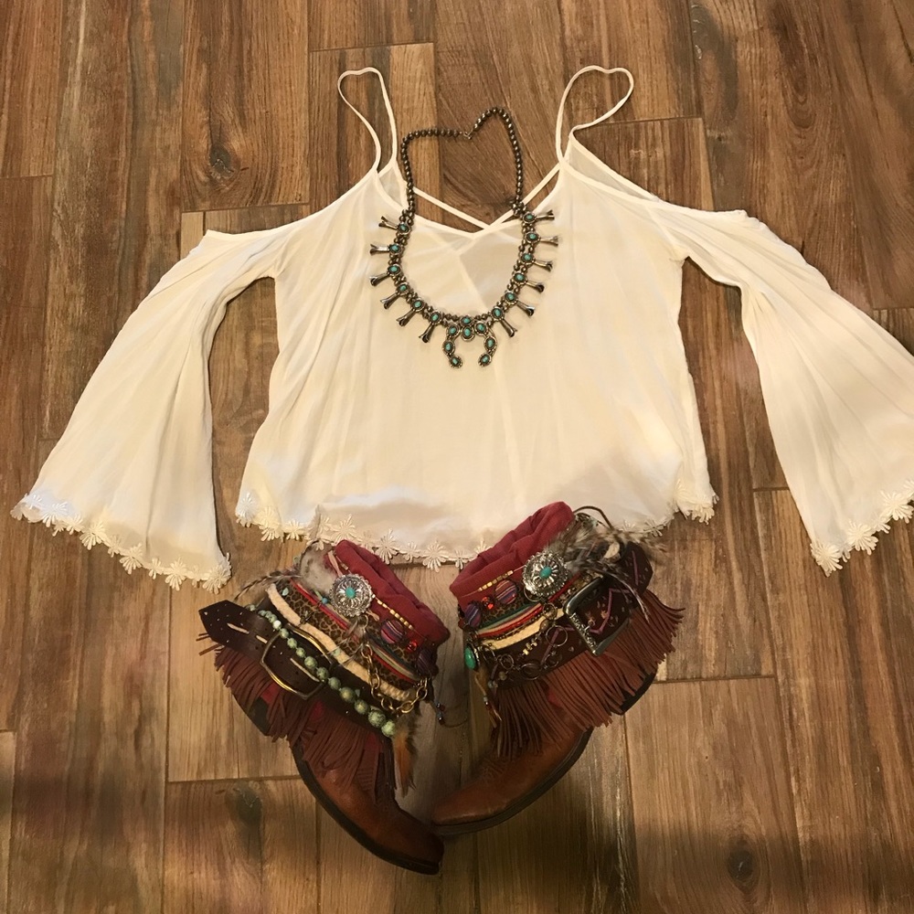 White boho shirt